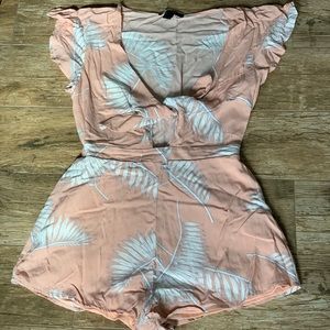 Forever 21 Palm Leaves Romper